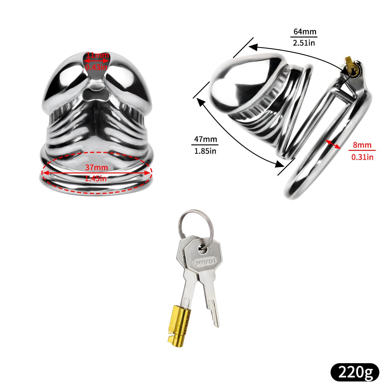 Steel Chastity Cage - 6