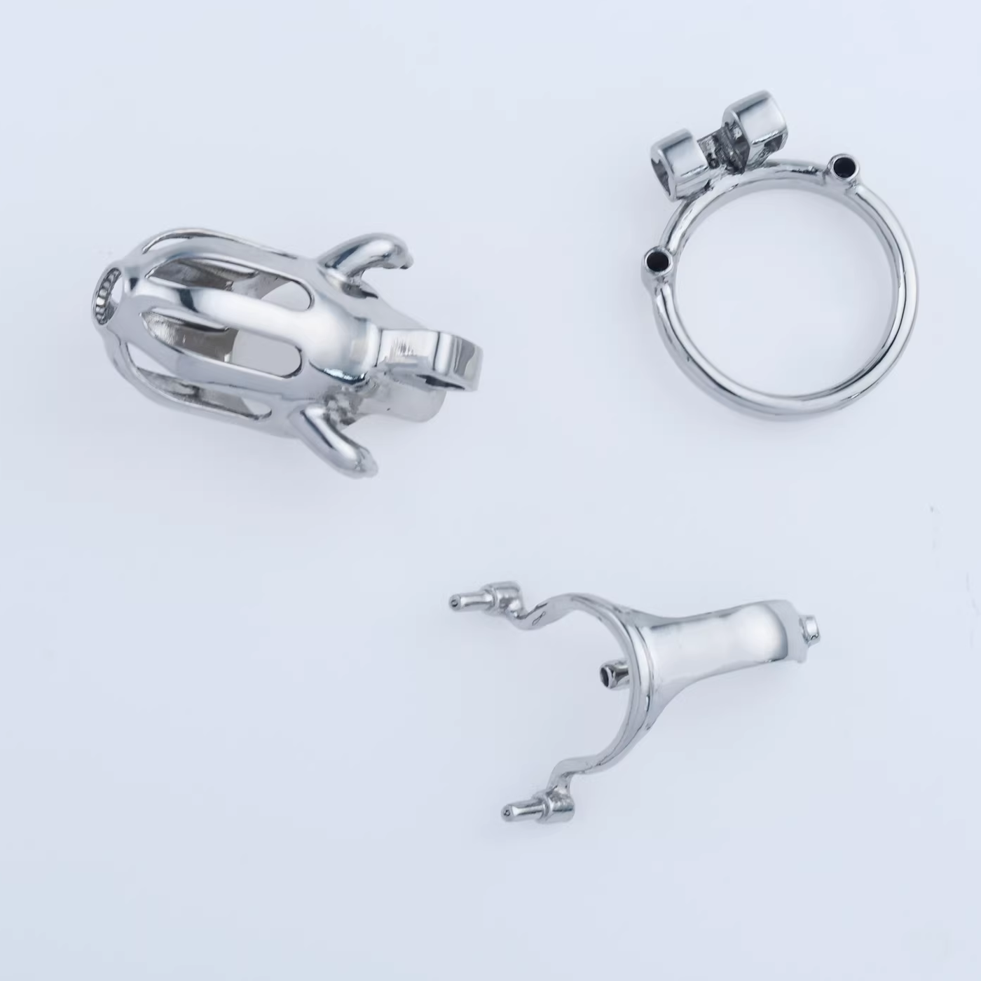 Steel Custom Chastity Cage With PA T10 - 10