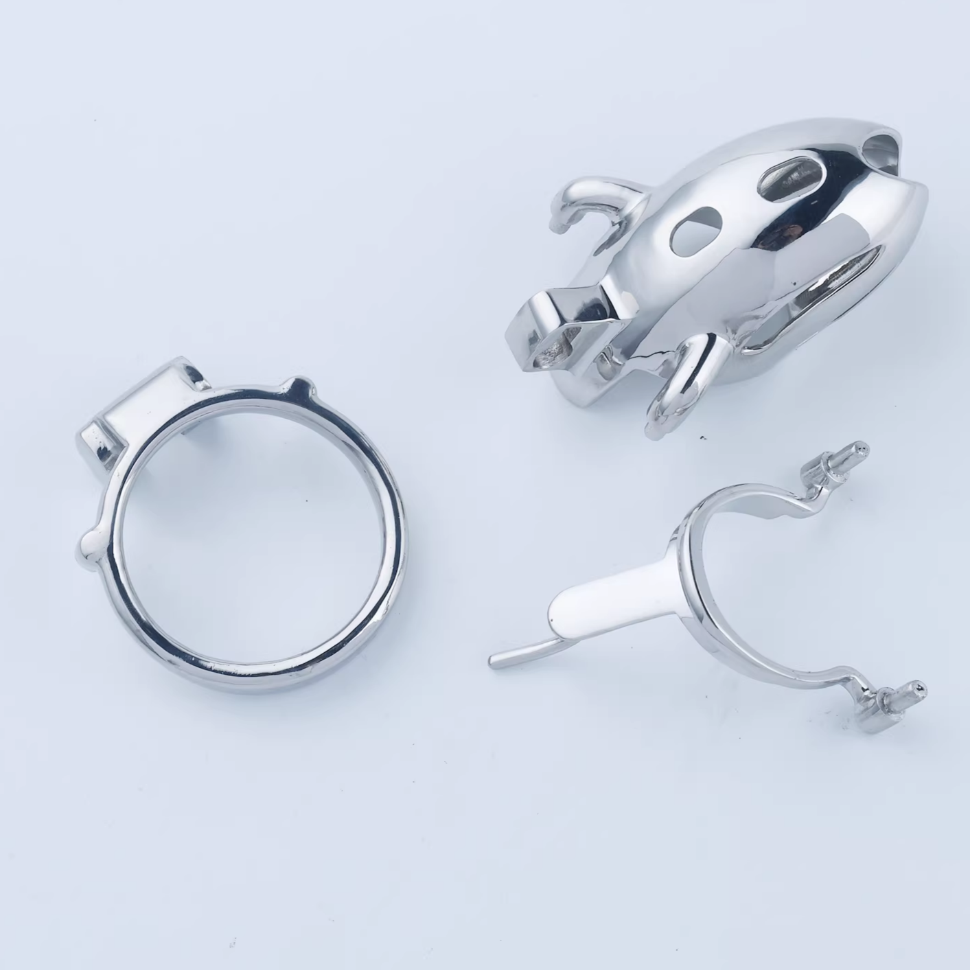 Steel Custom Chastity Cage With PA T12