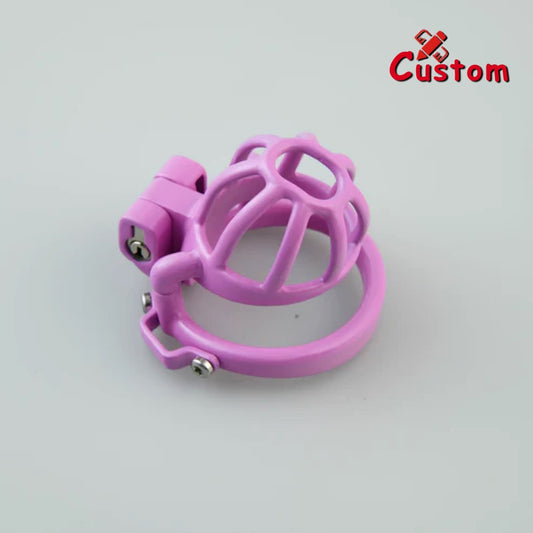 Custom Pink Steel Cock Cage