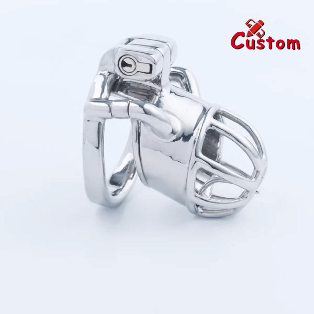 Stainless Steel Custom Chastity Cage With PA T15