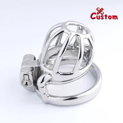 Steel Custom Chastity Cage With PA T14