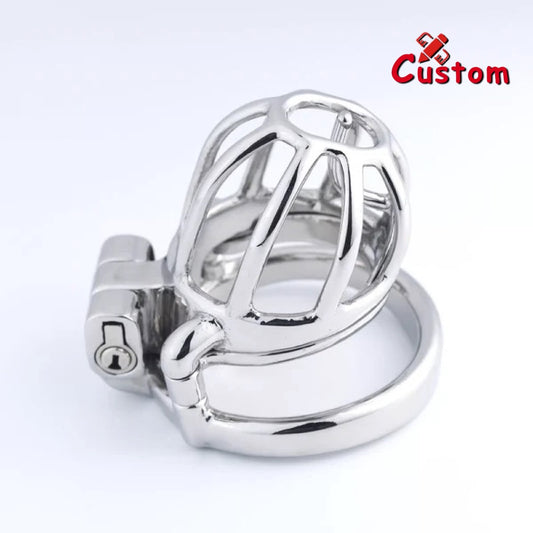 Steel Custom Chastity Cage With PA T14