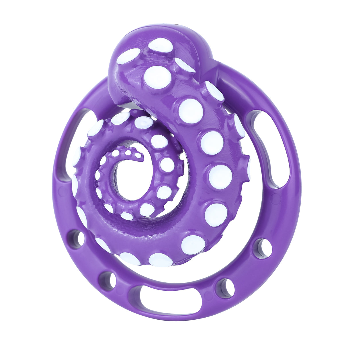 Deep Sea Purple tentacle chastity cage front view