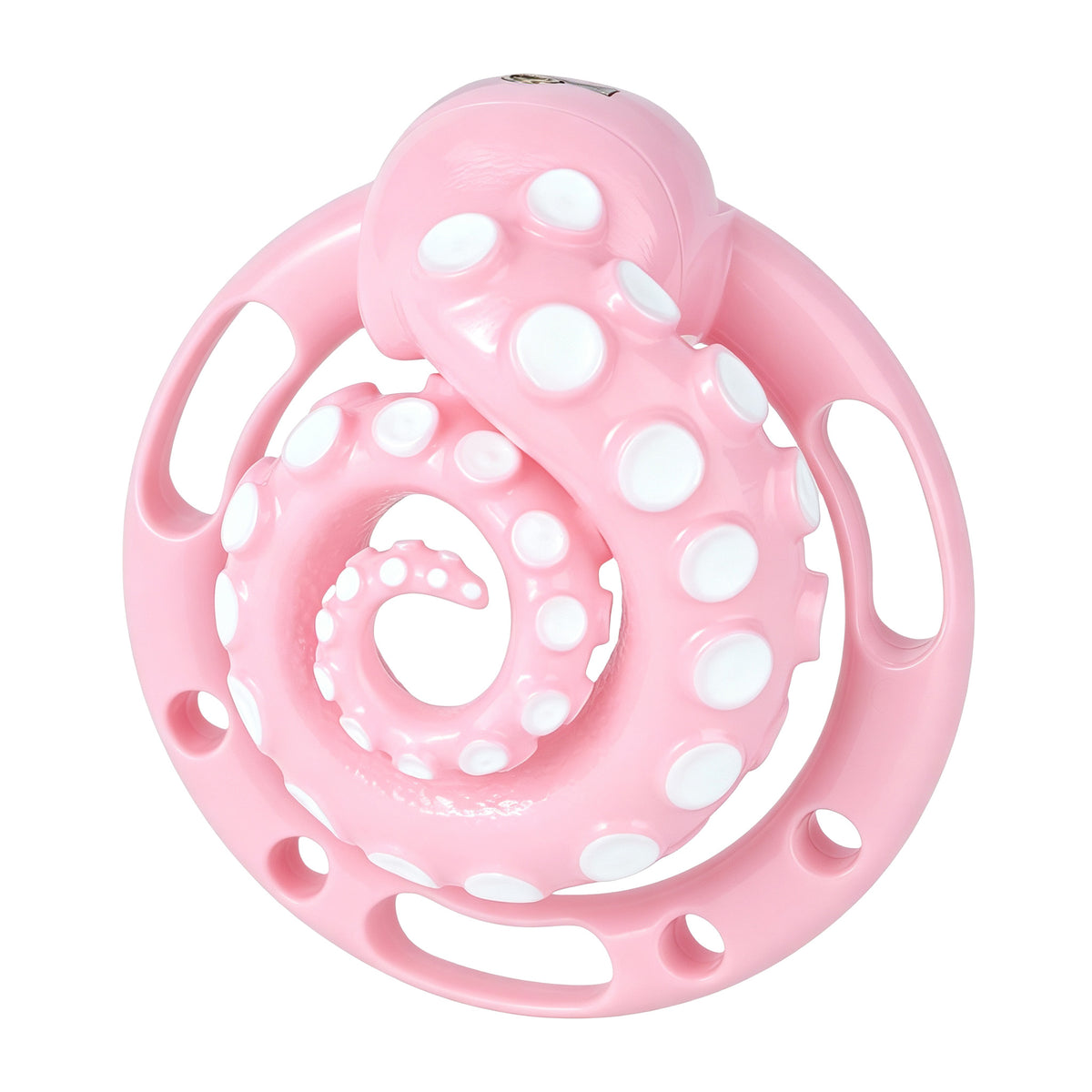 Coral Pink tentacle chastity cage front view