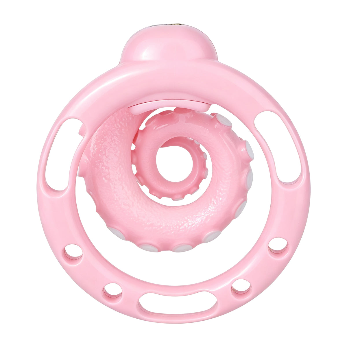 Coral Pink cage rear opening and ring