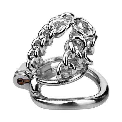Thick Chainmail Steel Chastity Lock - 8