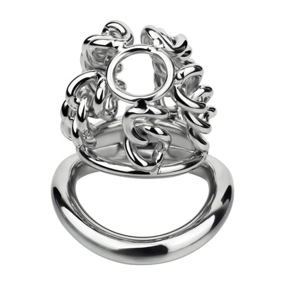 Thick Chainmail Steel Chastity Lock - 12
