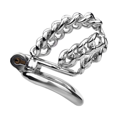Thick Chainmail Steel Chastity Lock - 3