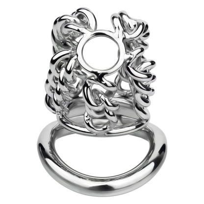 Thick Chainmail Steel Chastity Lock - 11