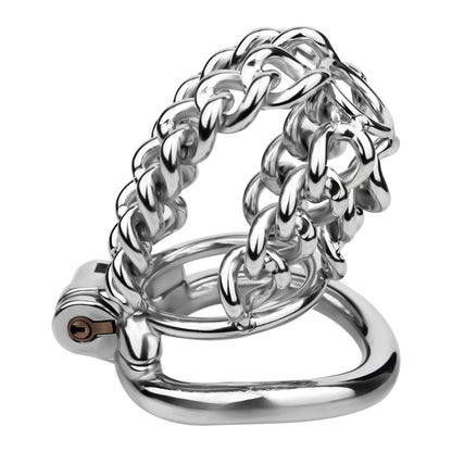 Thick Chainmail Steel Chastity Lock - 9