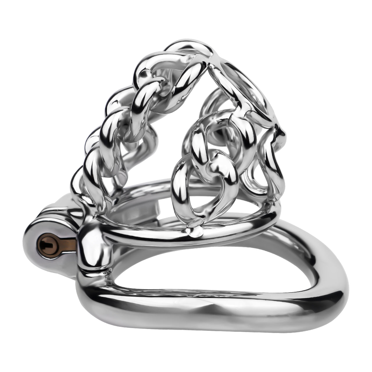 Thick Chainmail Steel Chastity Lock - 7