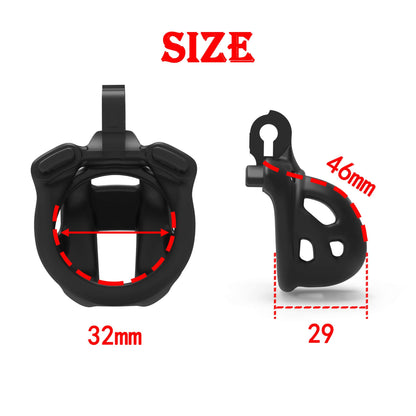Super-Mini Mamba Chastity Cage Kits 1.81 inches Long