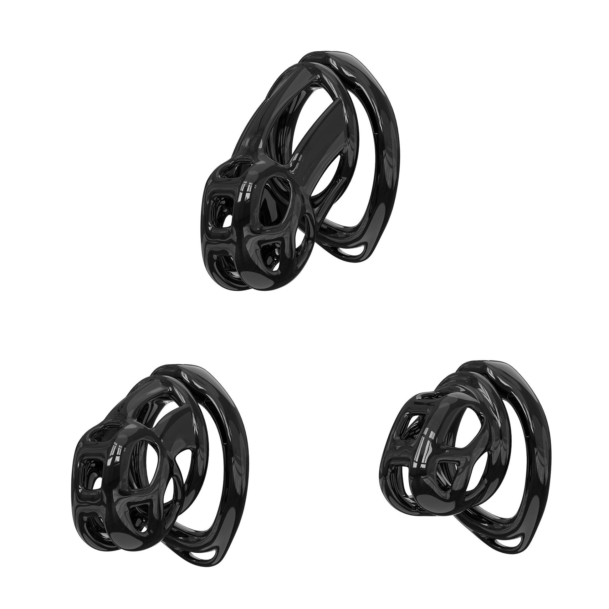 Upgrade Invisible Black Cobra Chastity Cage 