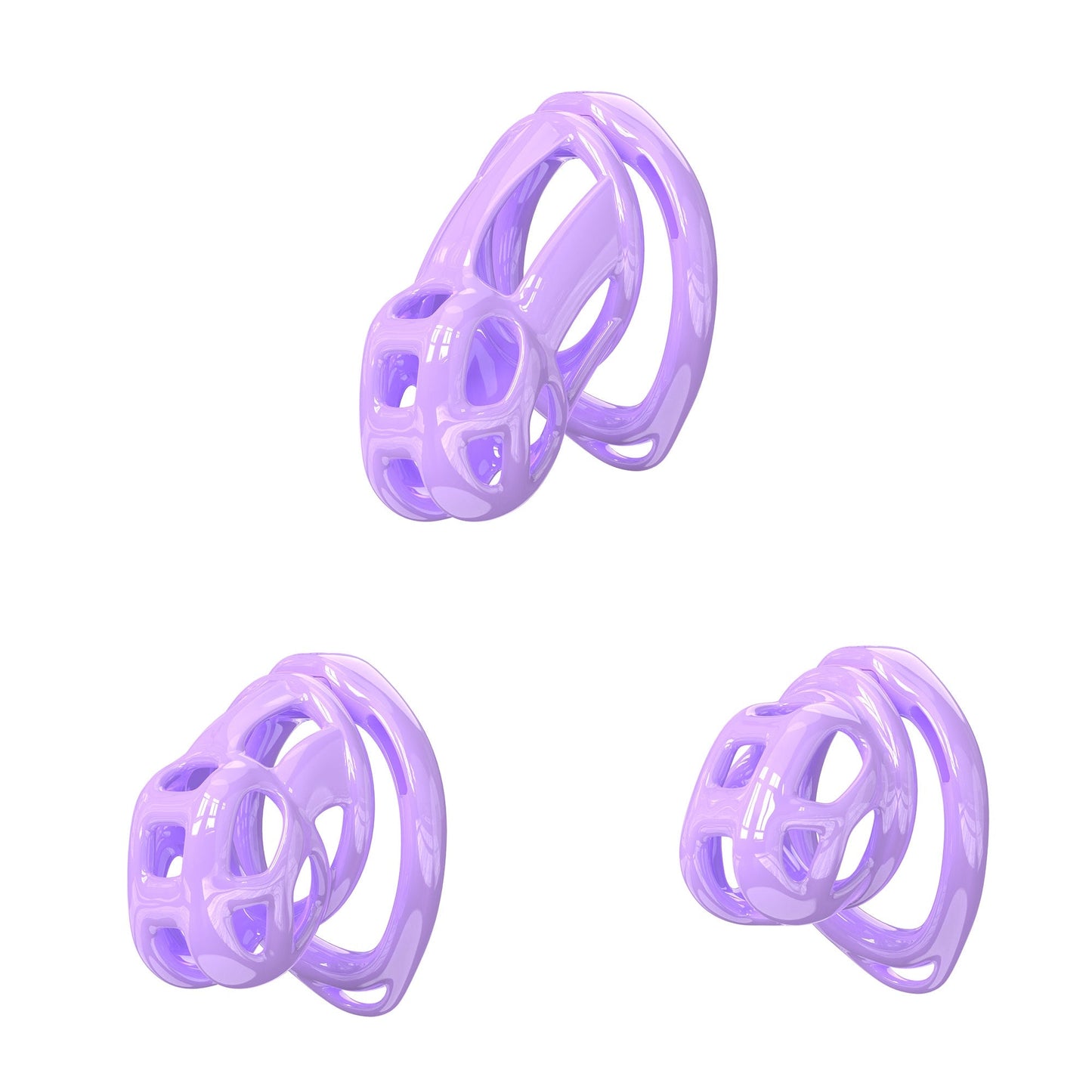 Upgrade Invisible Purple Cobra Chastity Cage