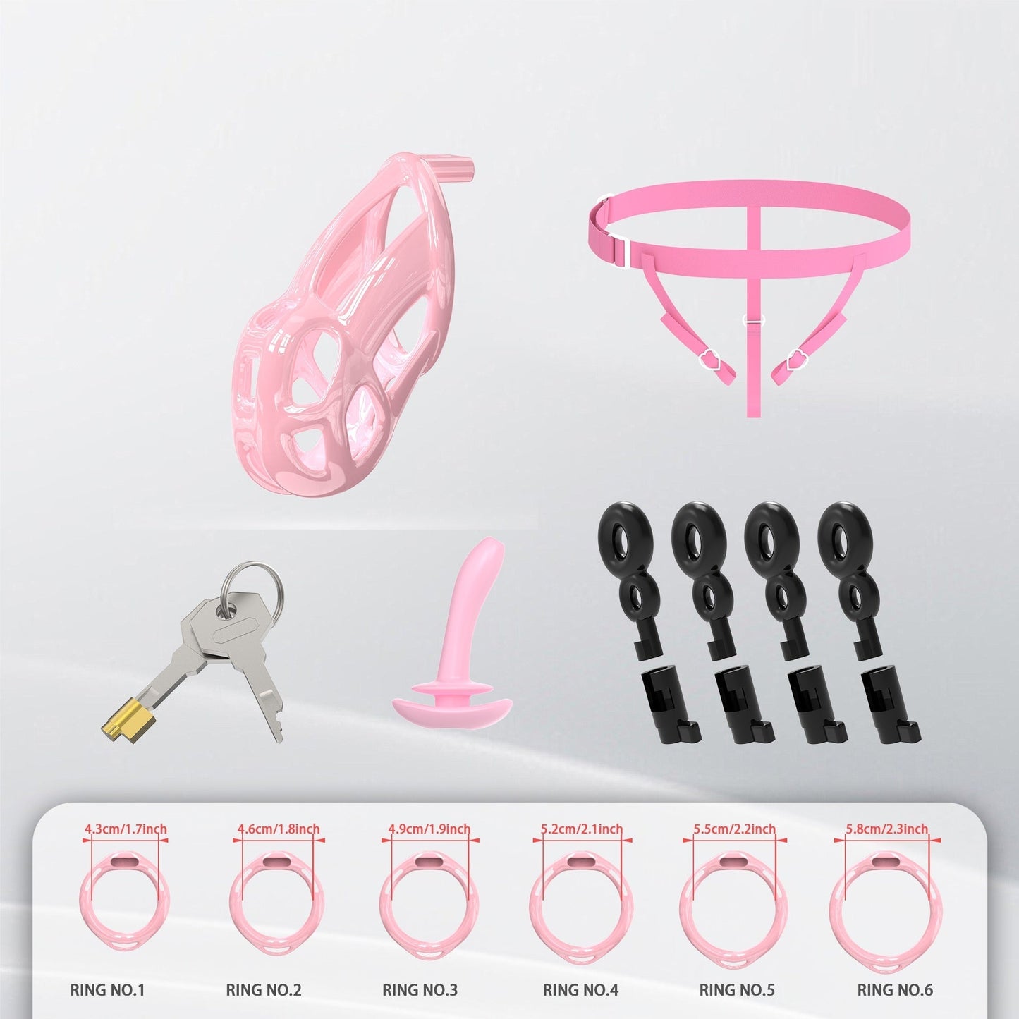 Upgrade Invisible Pink Cobra Chastity Cage 6