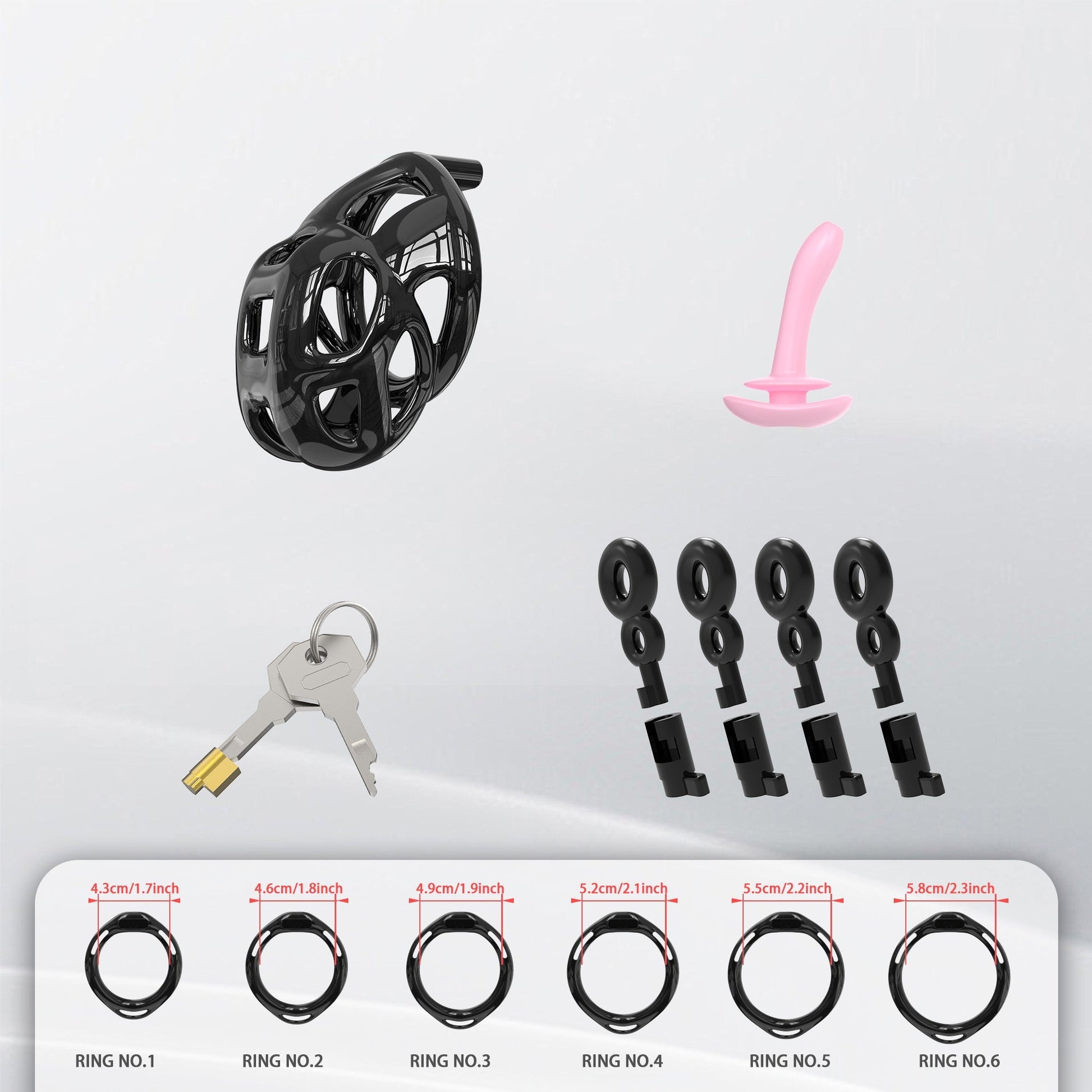 Upgrade Invisible Black Cobra Chastity Cage 3