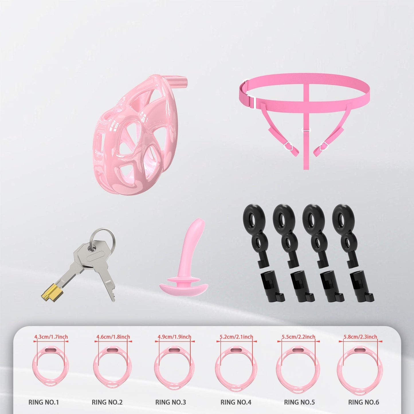 Upgrade Invisible Pink Cobra Chastity Cage 5
