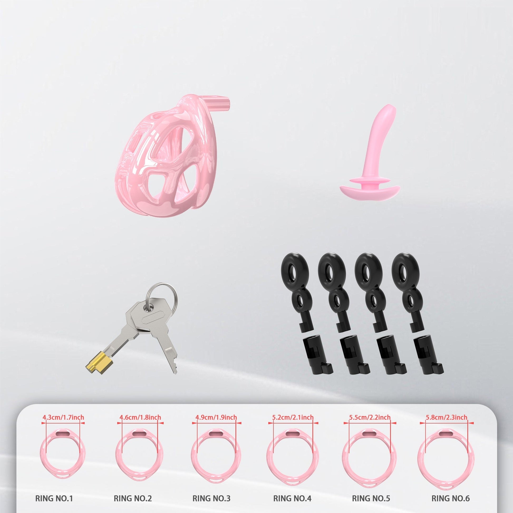 Upgrade Invisible Pink Cobra Chastity Cage 1