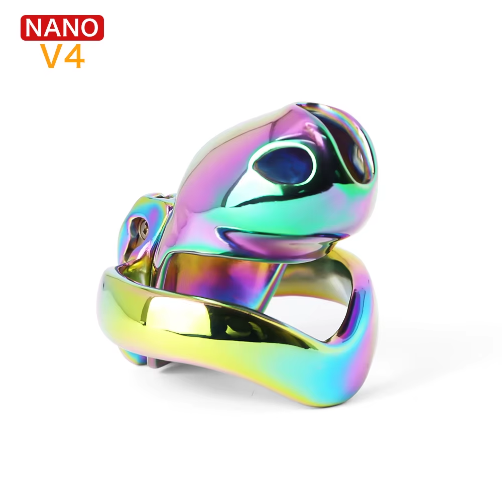 V4 Rainbow Steel Chastity Cage - nano