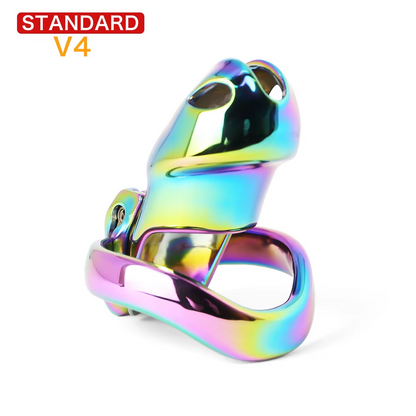 V4 Rainbow Steel Chastity Cage - standard