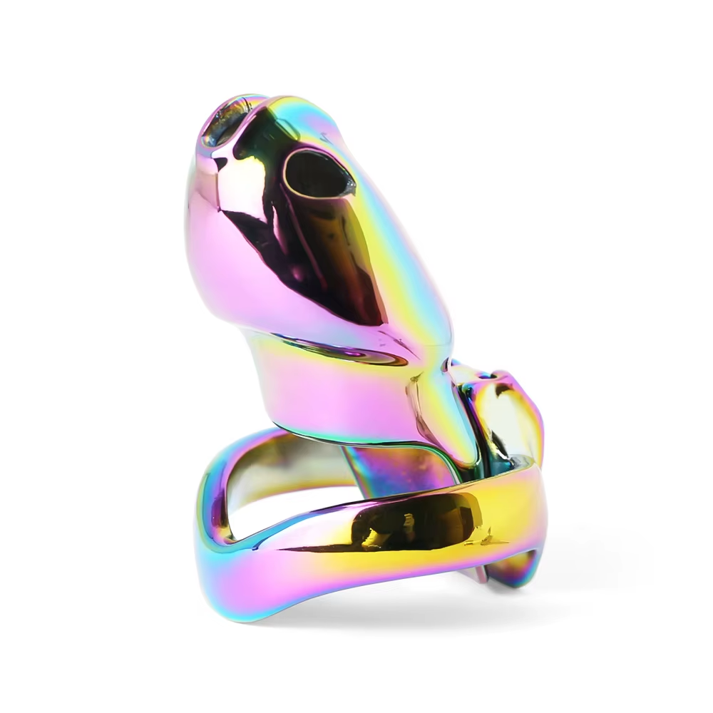 V4 Rainbow Steel Chastity Cage -maxi