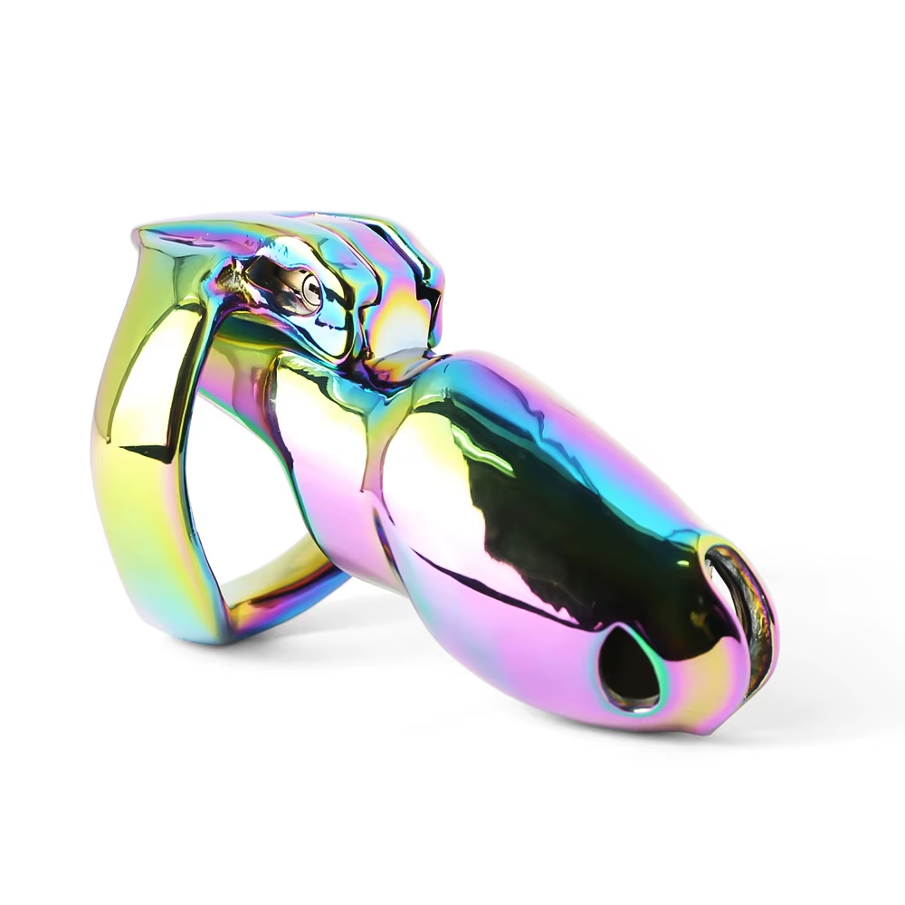 V4 Rainbow Steel Chastity Cage -maxi