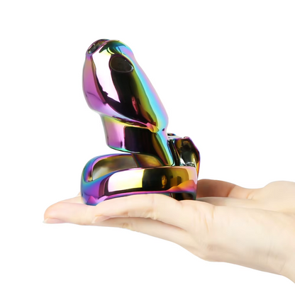 V4 Rainbow Steel Chastity Cage - maxi