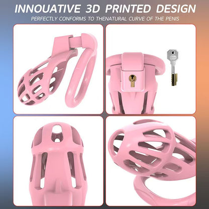 Vertical Stripe Breathable Chastity Cage
