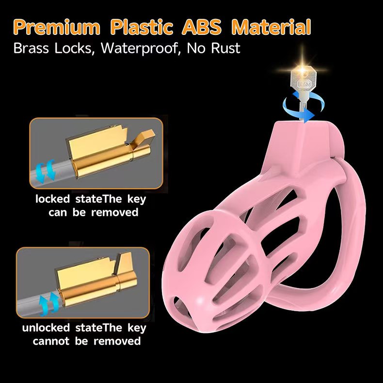 Vertical Stripe Breathable Chastity Cage