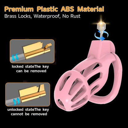 Vertical Stripe Breathable Chastity Cage
