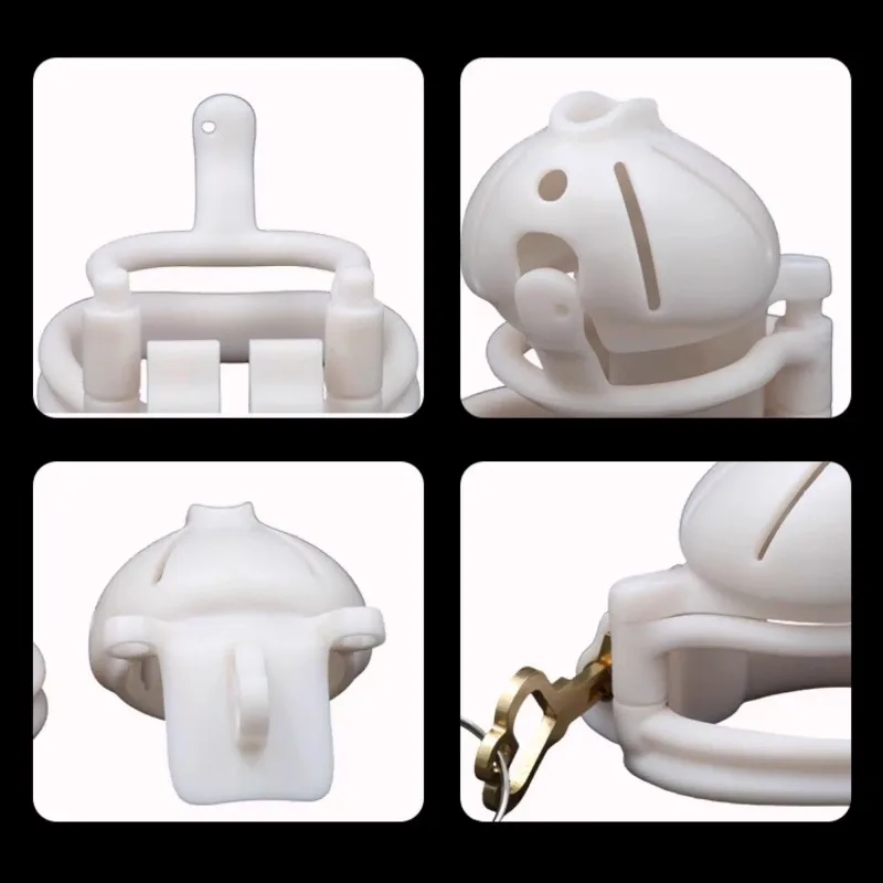 White Male Chastity Cage - 5