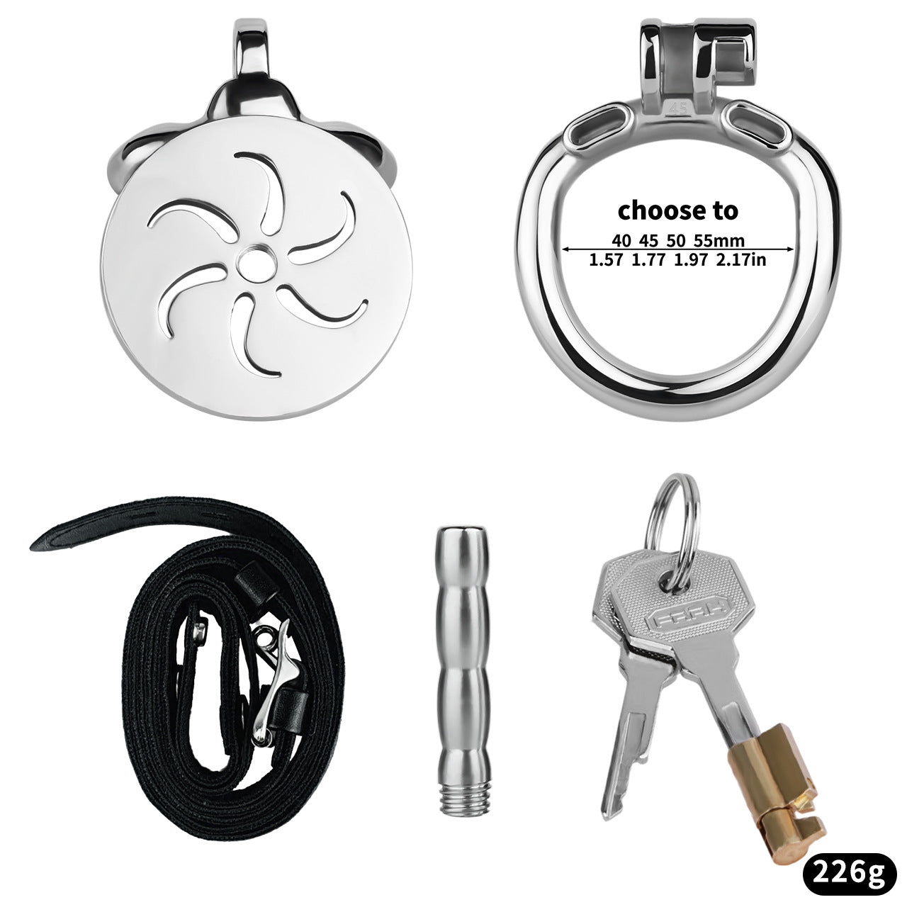 Wind and Fire Wheel Flat Chastity Lock - 9