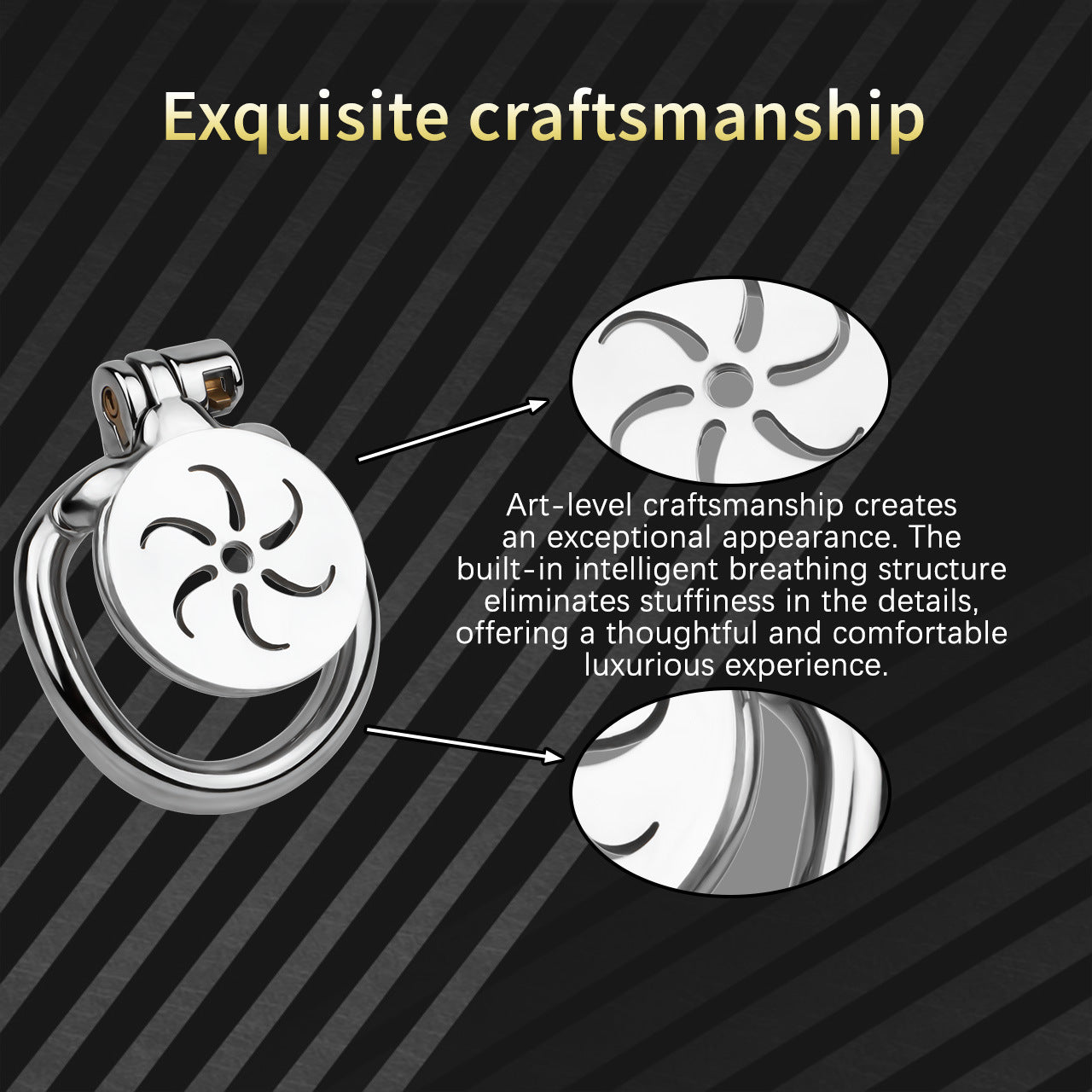 Wind and Fire Wheel Flat Chastity Lock - 17