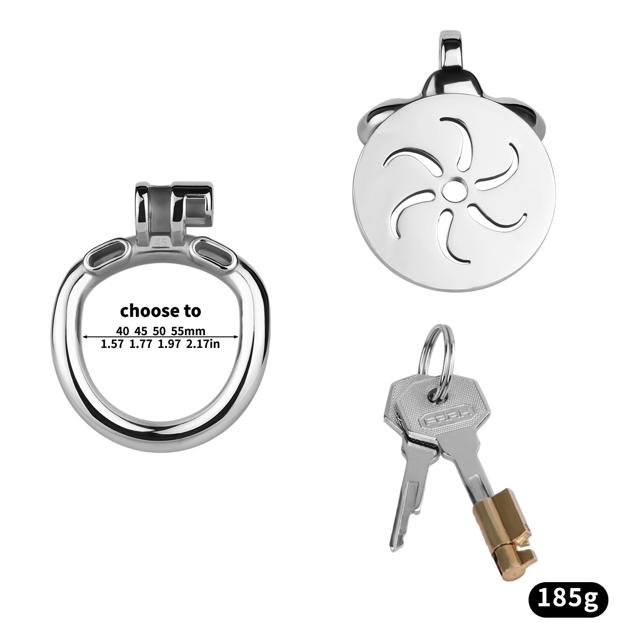 Wind and Fire Wheel Flat Chastity Lock - 7