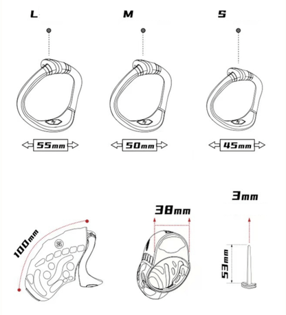 Cage de chasteté à décharge électrique avec télécommande sans fil