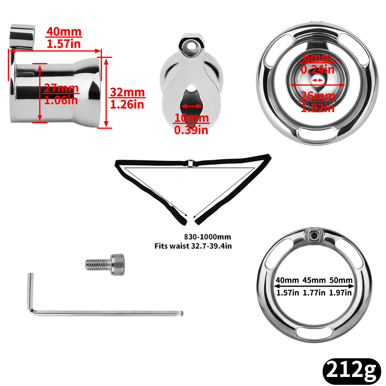 WrenchLock Negative Chastity Cage - 10