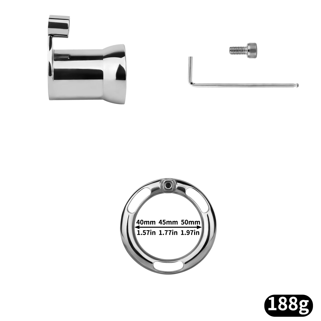 WrenchLock Negative Chastity Cage - 6