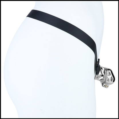 Yaokai chastity cage strap mounting detail