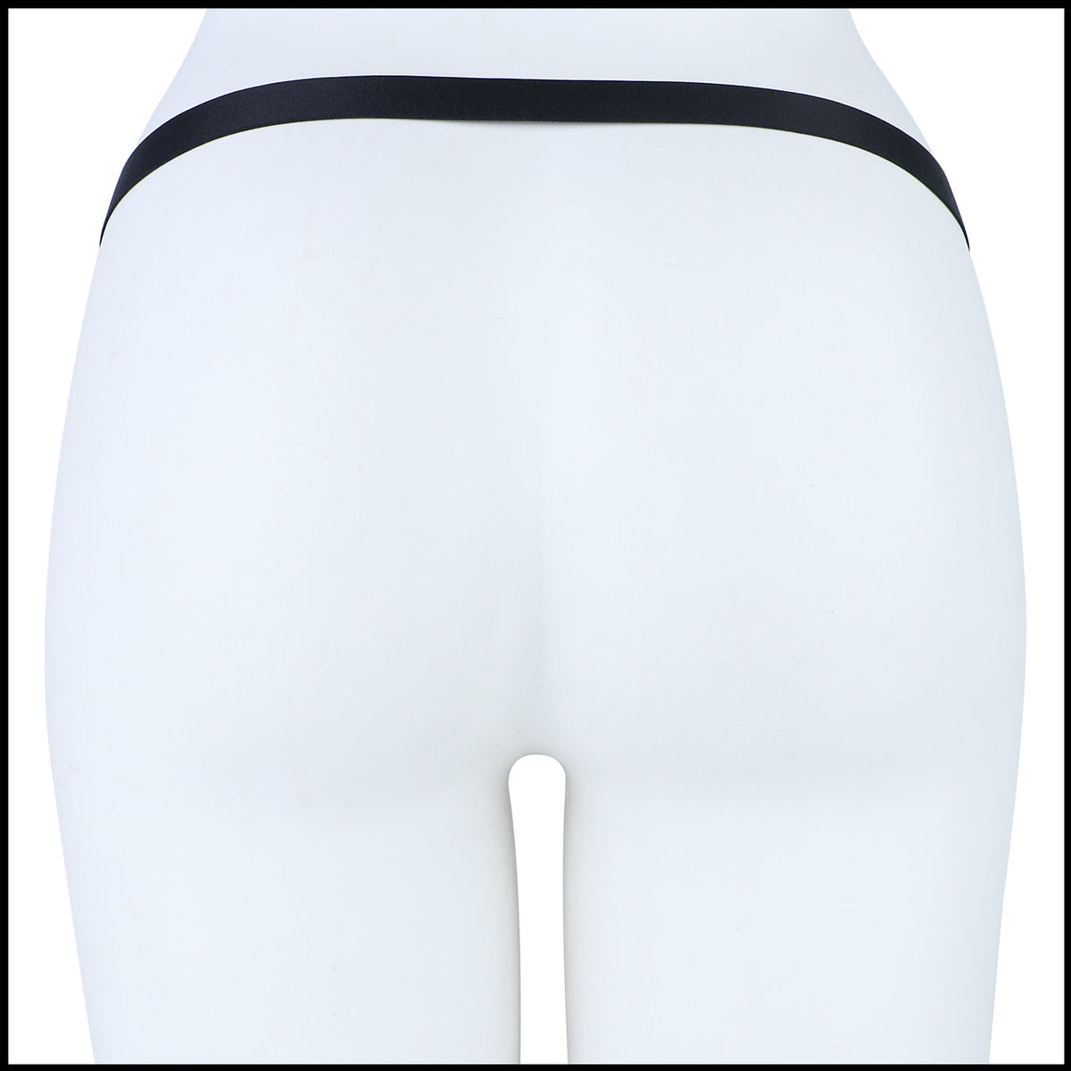 Yaokai chastity cage with black elastic belt detail