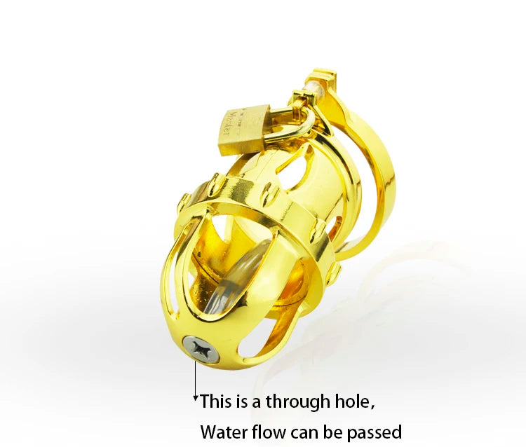 24k Gold Plating Male Chastity Device