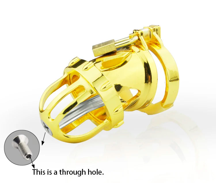 24k Gold Plating Male Chastity Device