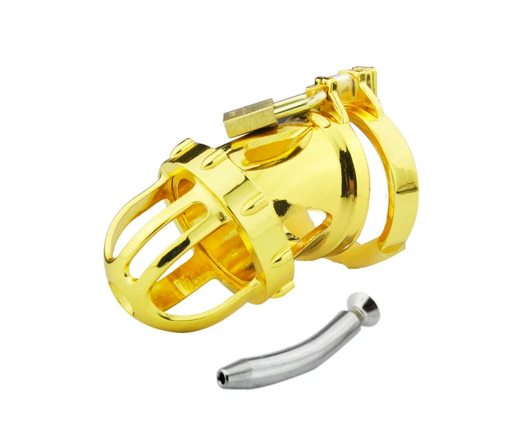 24k Gold Plating Male Chastity Device