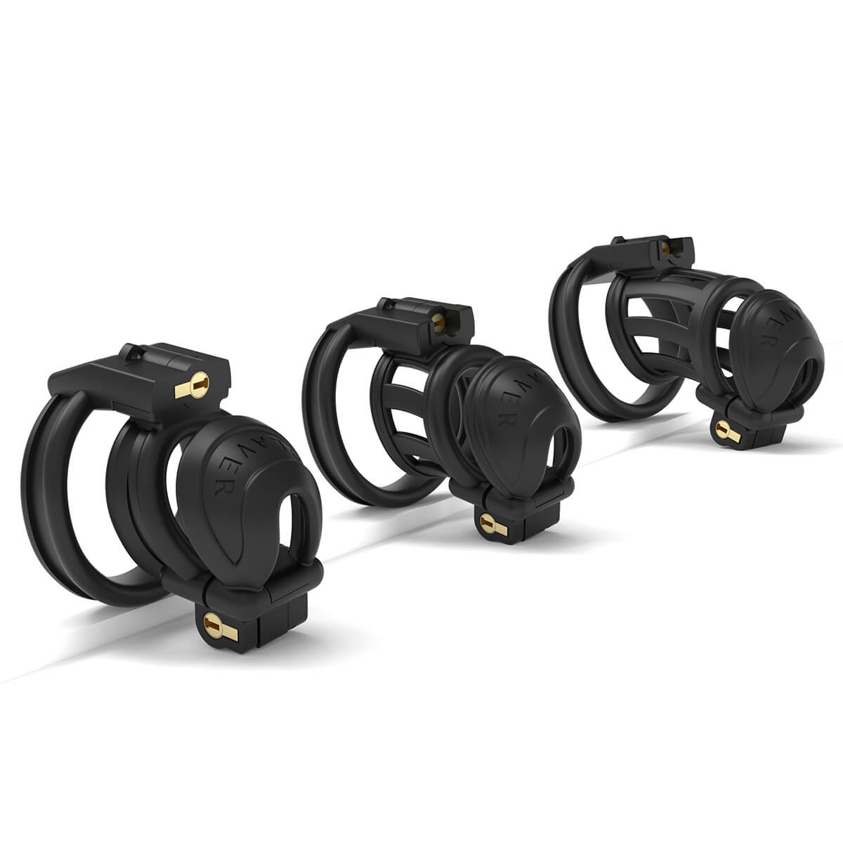3D Double-headed Chastity Cage with 3 Rings