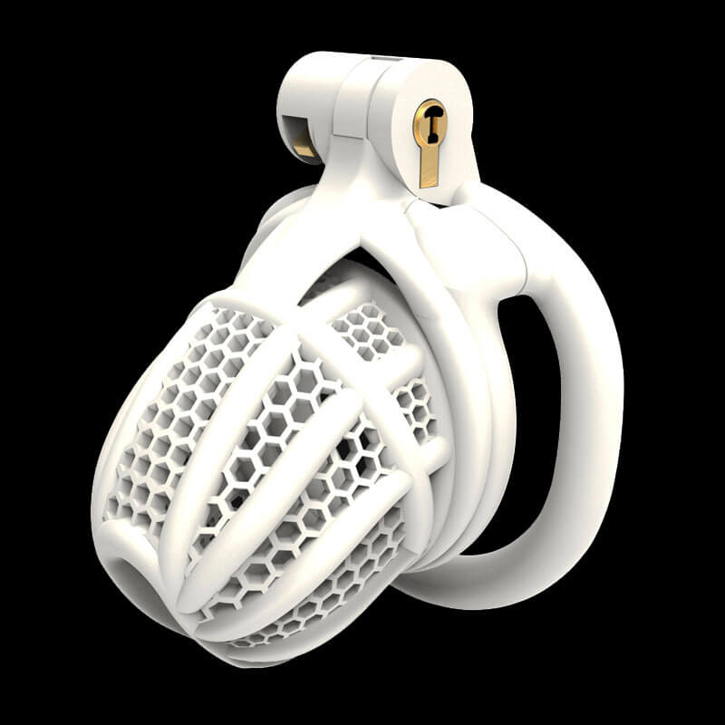 Cage de chasteté 3D en nid d'abeille - Matériau en résine de nylon