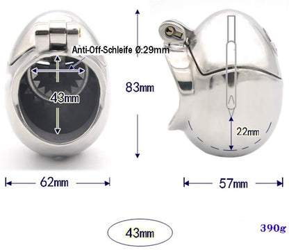 Stainless Steel Egg Shaped Cock Cage