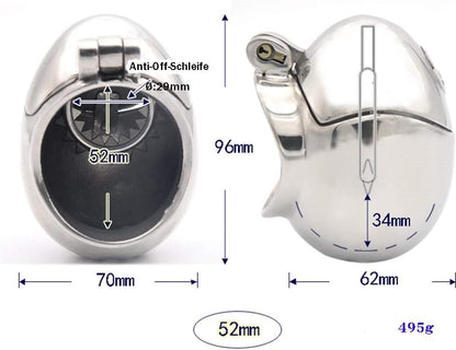 Eierförmiger Peniskäfig aus Edelstahl
