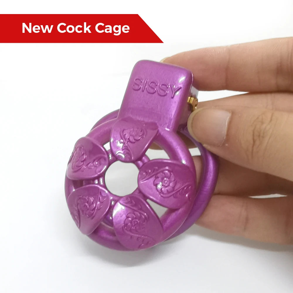 Cage de chasteté violette aux pétales d'épices