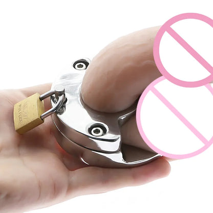 CHASTITY TRAINING DEVICE LOCKABLE HEAVY COCK RING