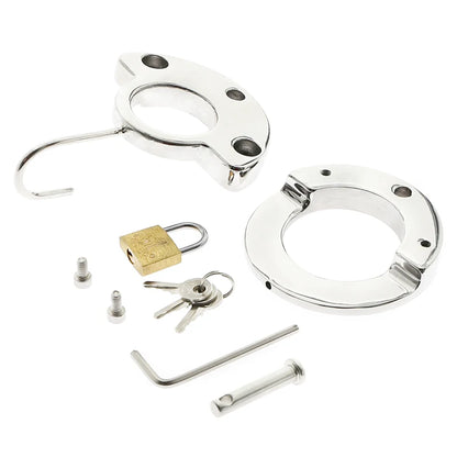 CHASTITY TRAINING DEVICE LOCKABLE HEAVY COCK RING